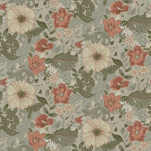 Dutch Wallcoverings Angas - Victor Grey - Grijs