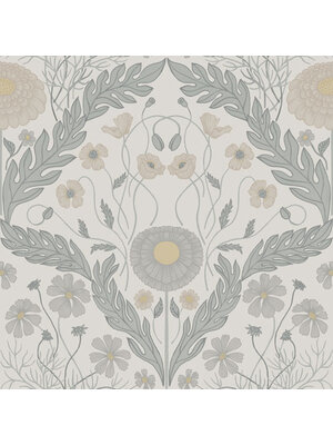 Dutch Wallcoverings Blomstermala - Marguerite Grey - Grijs