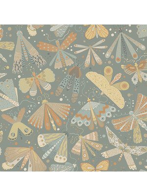 Dutch Wallcoverings Langtan - Flyga Grey - Grijs