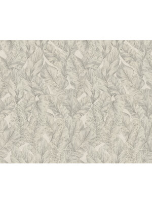 Dutch Wallcoverings Roberto Cavalli 9 - Bladeren - Grijs