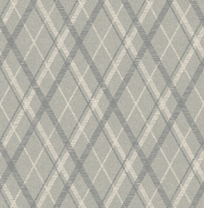 Dutch Wallcoverings Sauvage Ruit - Grijs