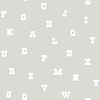 Dutch Wallcoverings Joy - Letters - Grijs/Wit
