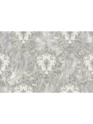 Dutch Wallcoverings Carrara Best - Grijs/Zilver