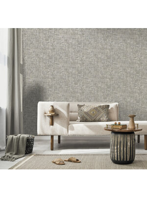 Dutch Wallcoverings Khalili - Brindle Bead Grey/Silver - Grijs/Zilver
