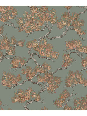 Dutch Wallcoverings Wall Fabric/Bs1 Pine Tree Green - Groen Dutch Wallcoverings Wall Fabric/Bs1 Pine Tree Green - Groen