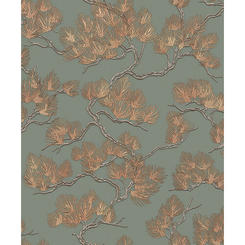 Dutch Wallcoverings Wall Fabric/Bs1 Pine Tree Green - Groen