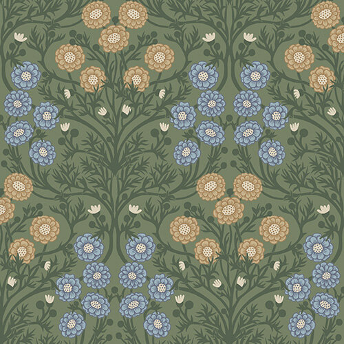 Dutch Wallcoverings Ekbacka - Bellis Green - Groen