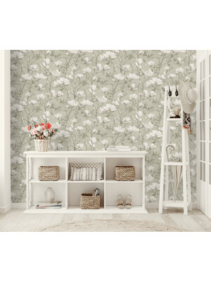 Dutch Wallcoverings Eleganza - Petalina Sage - Groen Dutch Wallcoverings Eleganza - Petalina Sage - Groen