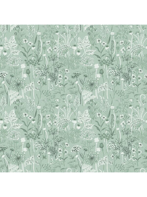 Dutch Wallcoverings Havsblick - Dara Light Green - Groen