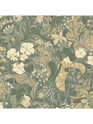 Dutch Wallcoverings Hjärterum - Elise - Groen Dutch Wallcoverings Hjärterum - Elise - Groen