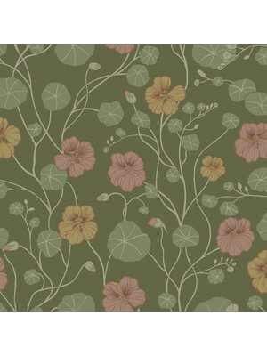 Dutch Wallcoverings Langenas - Krasseslinga Dark Green - Groen