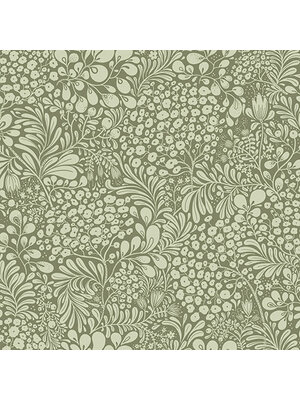 Dutch Wallcoverings Lina II - Siv Dark Green - Groen Dutch Wallcoverings Lina II - Siv Dark Green - Groen