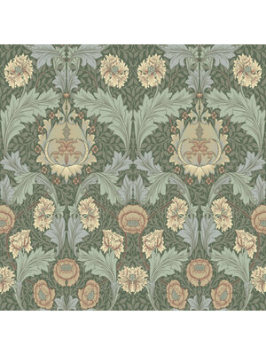 Dutch Wallcoverings Hidden Treasures 2 -Myrtle Green/Apricot - Groen/Abrikoos Dutch Wallcoverings Hidden Treasures 2 -Myrtle Green/Apricot - Groen/Abrikoos