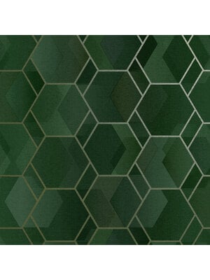 Dutch Wallcoverings Amazonia - Cassius Green/Gold - Groen/Goud