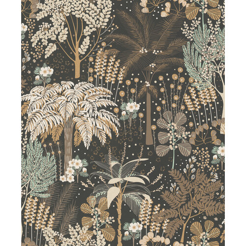 Dutch Wallcoverings Asperia - Louan Zwart/- Groen/Goud