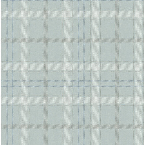 Dutch Wallcoverings Sauvage Ruit - Lichtblauw