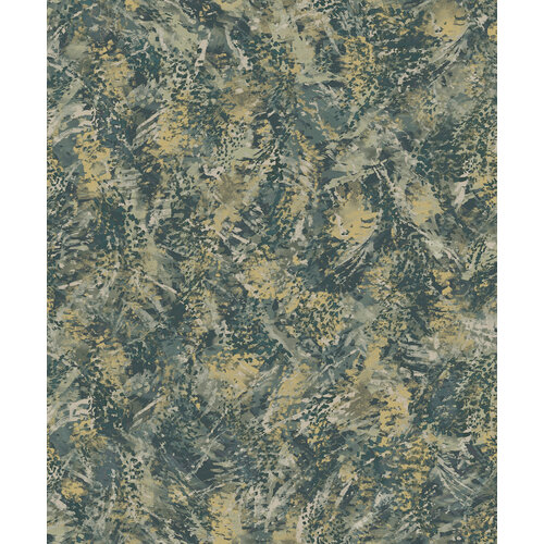Dutch Wallcoverings Arabesque - Pluma Teal Gold - Multi