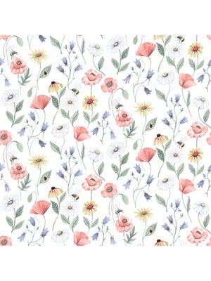 Dutch Wallcoverings Rosenlycka - Flowers Clear - Multi