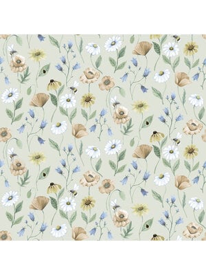 Dutch Wallcoverings Rosenlycka - Flowers Beige - Multi