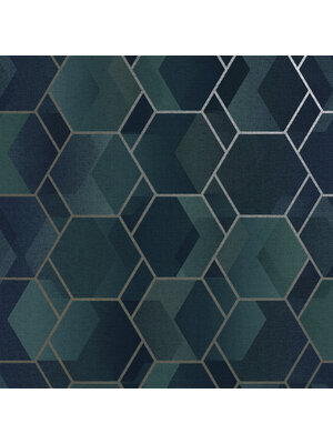 Dutch Wallcoverings Amazonia - Cassius Teal/Gilver - Multicolor