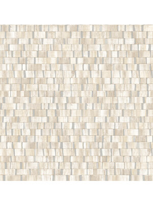 Dutch Wallcoverings Artisan Small Metallic Wood - Natural/Silver
