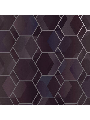 Dutch Wallcoverings Amazonia - Cassius Purple/Silver - Paars/Zilver