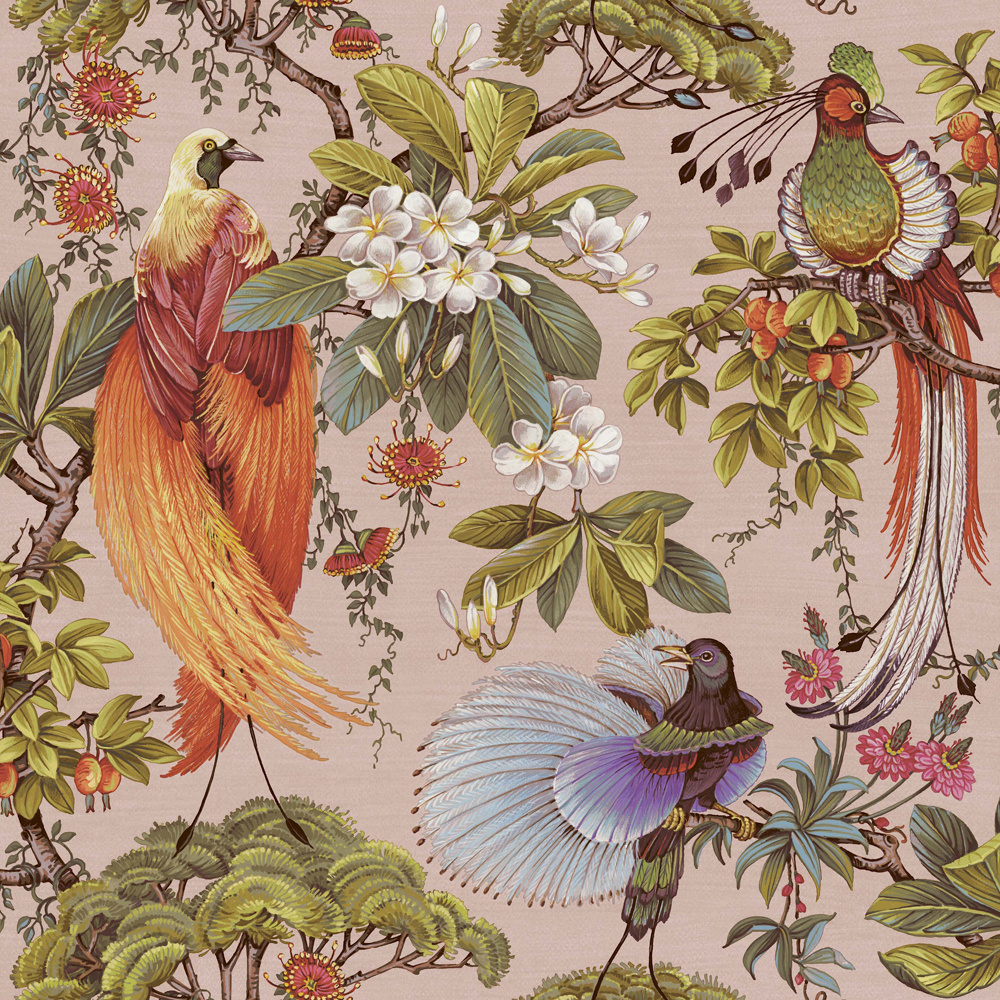 Dutch Wallcoverings Cascading Gardens - Yasuni - Pink afbeelding