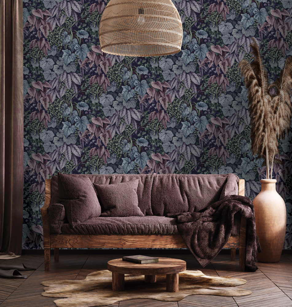 Dutch Wallcoverings Cascading Gardens - Cascading Garden - Plum afbeelding
