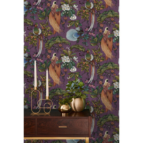 Dutch Wallcoverings Cascading Gardens - Yasuni - Plum