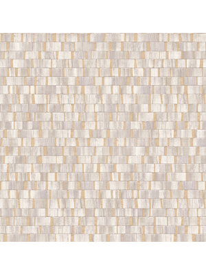 Dutch Wallcoverings Artisan Small Metallic Wood - Purple/Gold