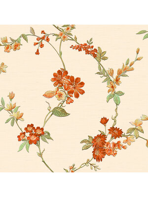 Dutch Wallcoverings Fabric Touch/Bs1 Flower Red - Rood Dutch Wallcoverings Fabric Touch/Bs1 Flower Red - Rood