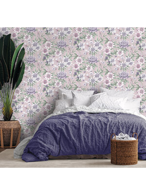 Dutch Wallcoverings Amazonia - Passiflora Pink - Roze