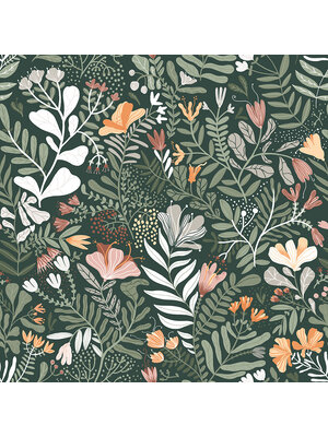 Dutch Wallcoverings Fägring - Brittsommar - Roze/Groen