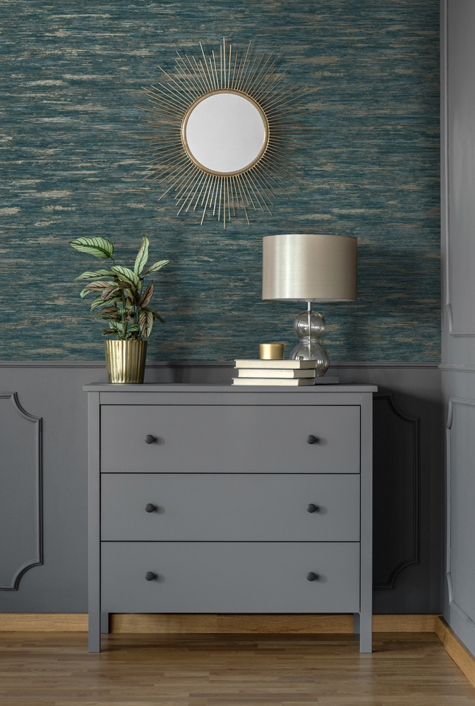 Dutch Wallcoverings Cascading Gardens - Reine - Teal afbeelding