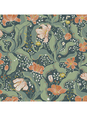 Dutch Wallcoverings Lina II - Bodri - Turquoise Dutch Wallcoverings Lina II - Bodri - Turquoise