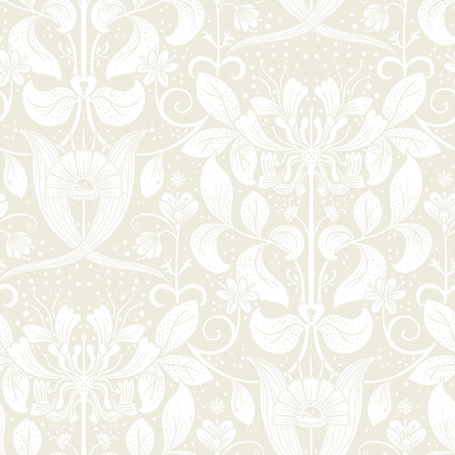 Dutch Wallcoverings Hjärterum - Berit - Wit