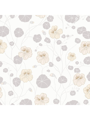 Dutch Wallcoverings Langenas - Krasseslinga White - Wit