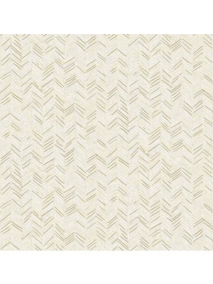 Dutch Wallcoverings Euphorie - Visgraat - Wit/Goud Dutch Wallcoverings Euphorie - Visgraat - Wit/Goud