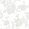 Dutch Wallcoverings Joy - Bloemen - Wit/Grijs