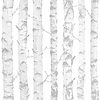 Dutch Wallcoverings Joy - Berkenbomen - Wit/Grijs