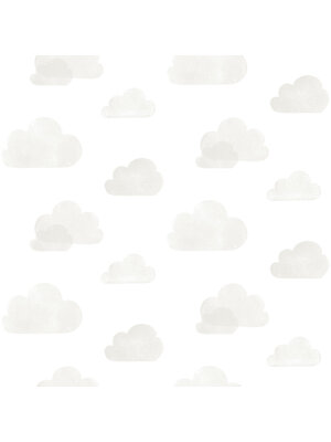 Dutch Wallcoverings Joy - Wolken - Wit/Grijs