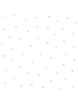 Dutch Wallcoverings Joy - Stippen - Wit/Groen/Grijs Dutch Wallcoverings Joy - Stippen - Wit/Groen/Grijs