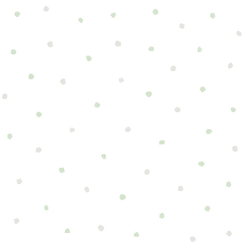 Dutch Wallcoverings Joy - Stippen - Wit/Groen/Grijs