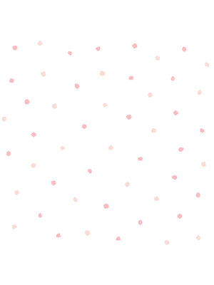 Dutch Wallcoverings Joy - Stippen - Wit/Roze Dutch Wallcoverings Joy - Stippen - Wit/Roze
