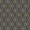 Dutch Wallcoverings Wallstitch/Bs1 Hexagonal Black - Zwart