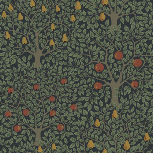 Dutch Wallcoverings Gronhaga - Pomona Black - Zwart