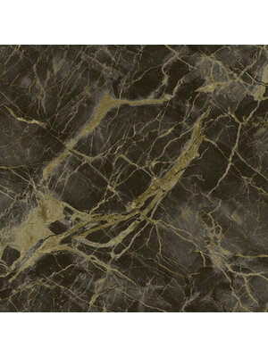 Dutch Wallcoverings Arabesque - Portoro Marble Ch/Gld - Zwart/Goud Dutch Wallcoverings Arabesque - Portoro Marble Ch/Gld - Zwart/Goud