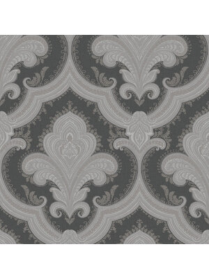 Dutch Wallcoverings Casbah/Bs1 Damask Black/Grey - Zwart/Grijs Dutch Wallcoverings Casbah/Bs1 Damask Black/Grey - Zwart/Grijs