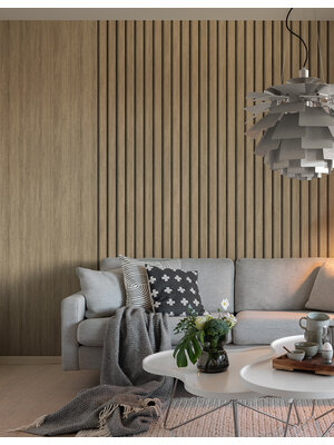 Dutch Wallcoverings Elements - Ribbvägg Walnut Dutch Wallcoverings Elements - Ribbvägg Walnut