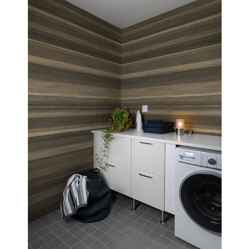 Dutch Wallcoverings Elements - Mural Trävägg Dark Brown 2,7X1M